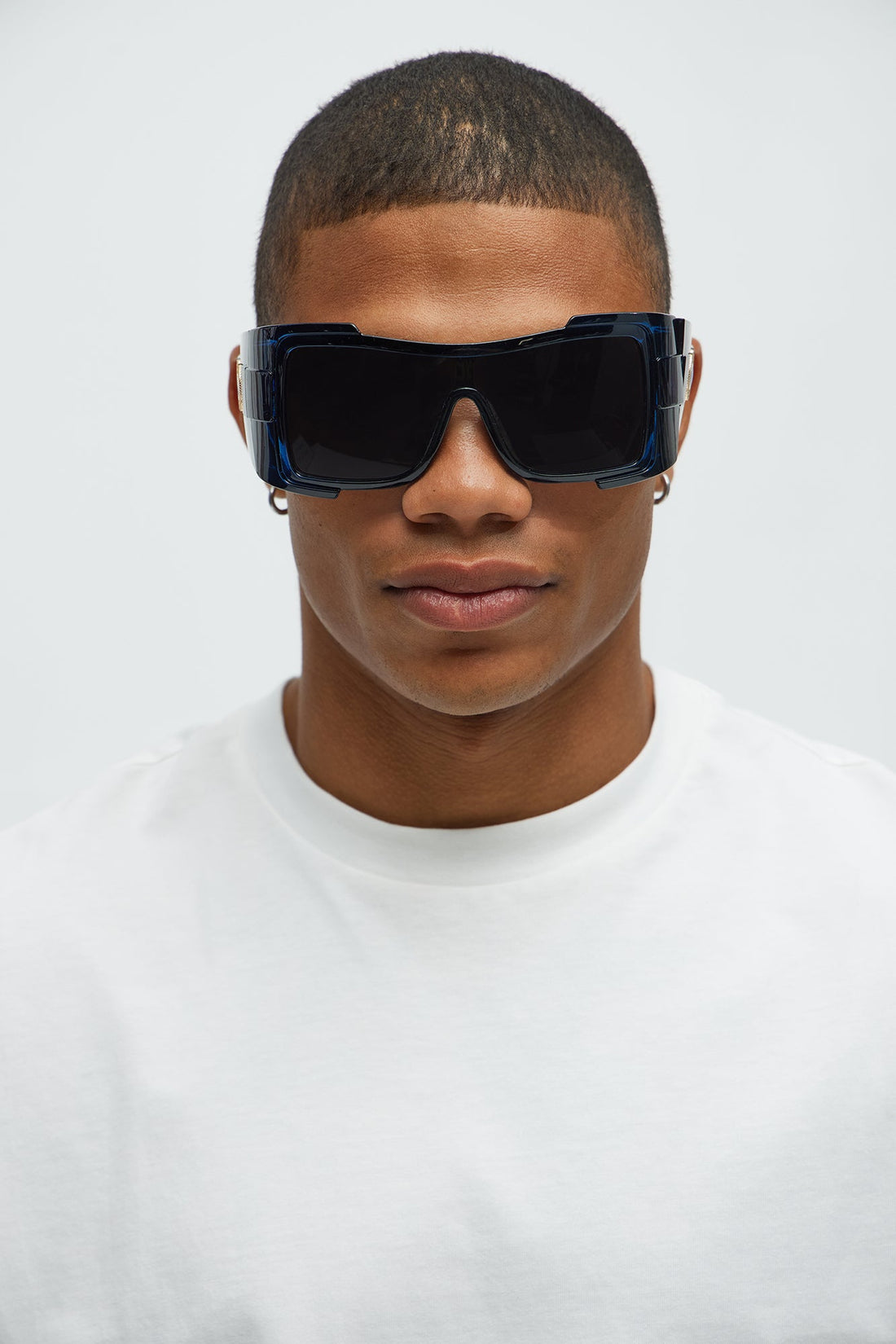 It Style Shield Sunglasses - Blue