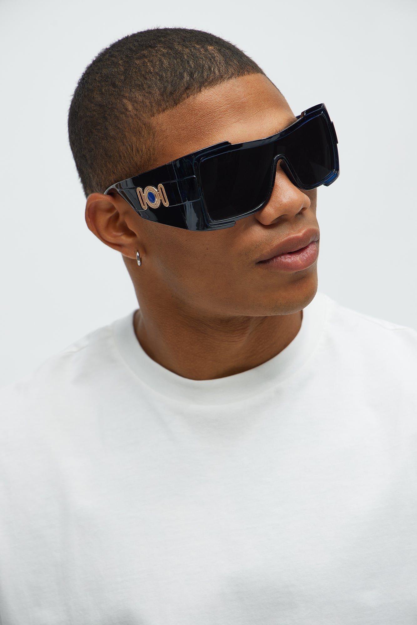 It Style Shield Sunglasses - Blue