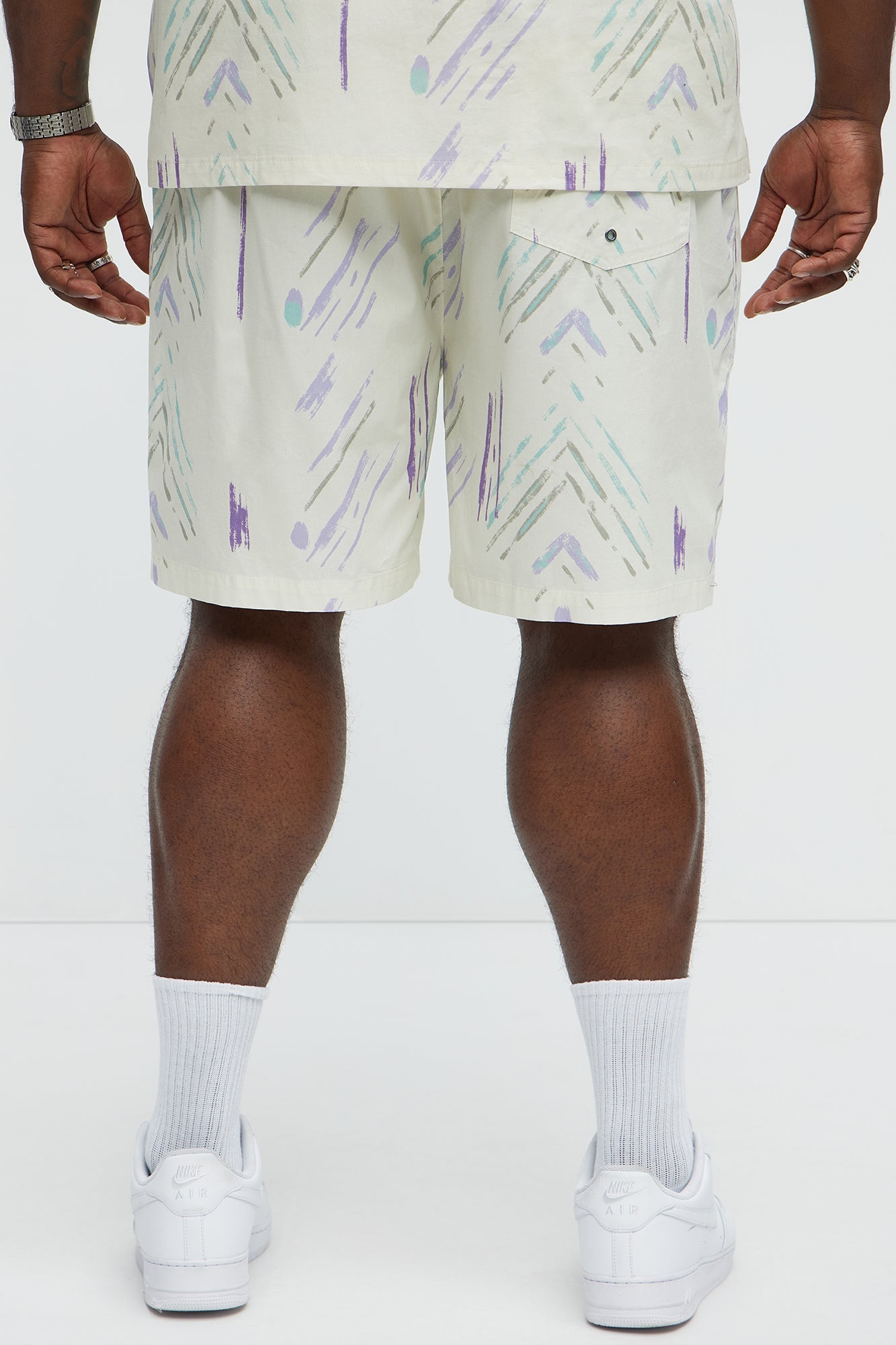Strokes Poplin Relaxed Shorts - Cream