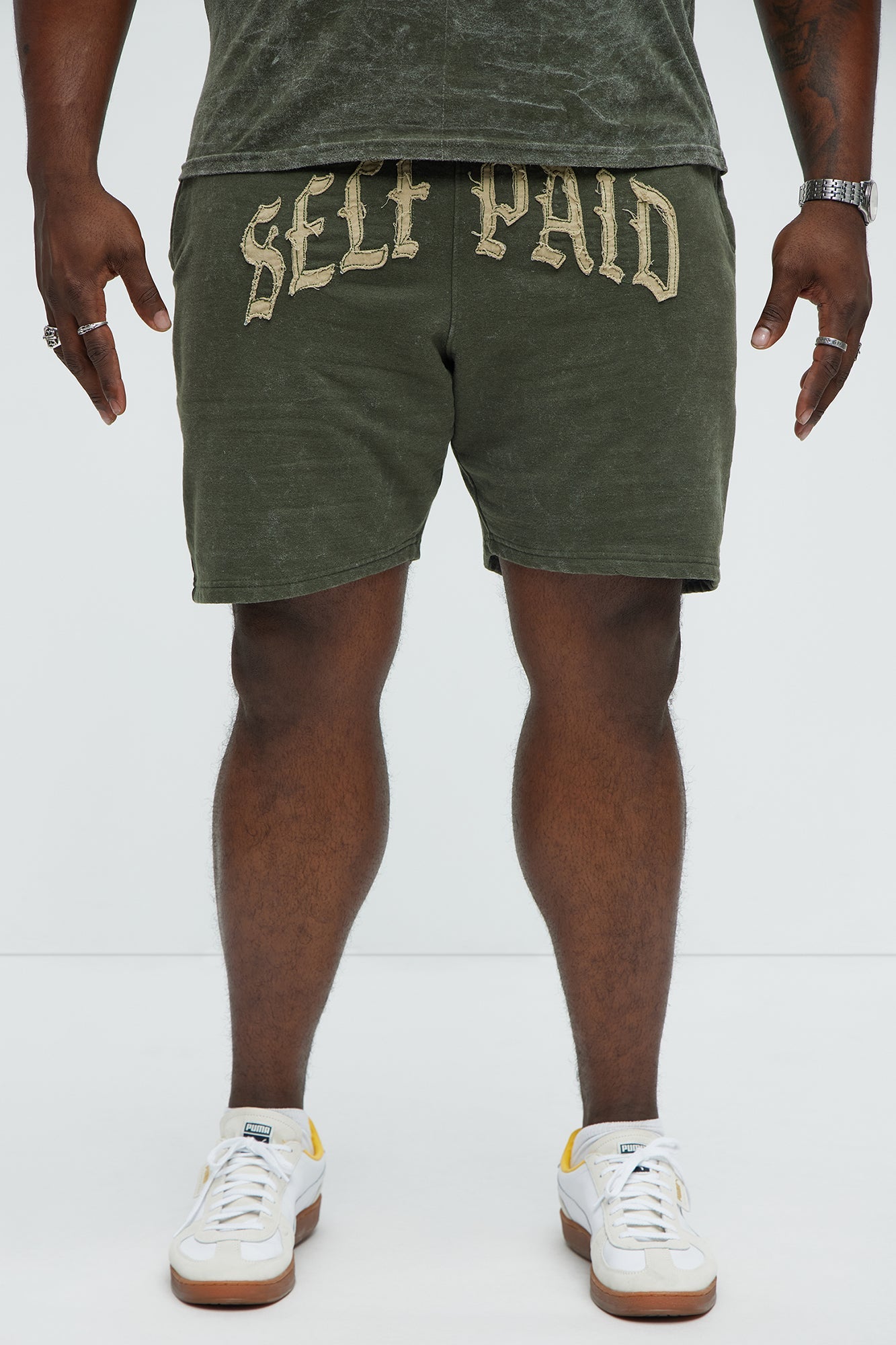 Self Paid Sweatshorts - Olive