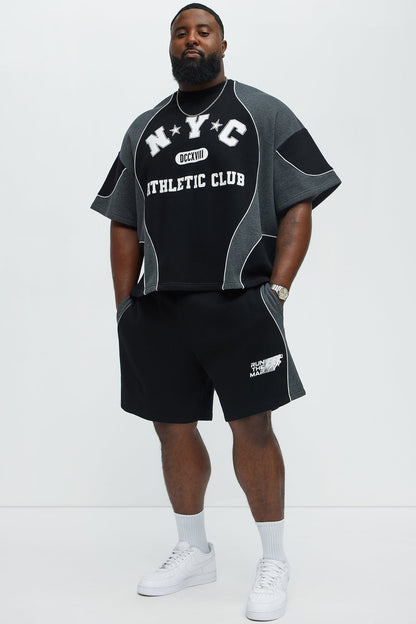 Tyson NYC Athletic Relaxed Shorts - Black/combo