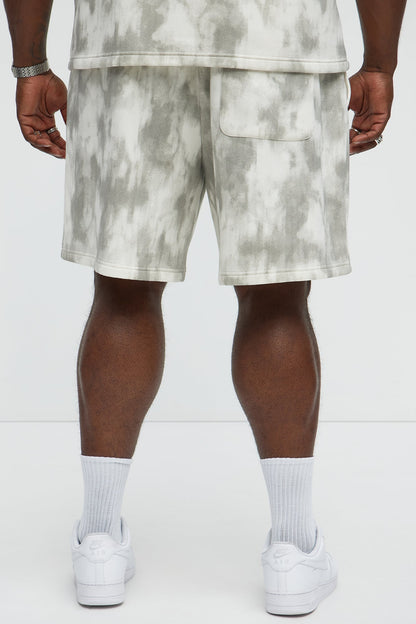 Tyson Faded Relaxed Shorts - Cream/combo