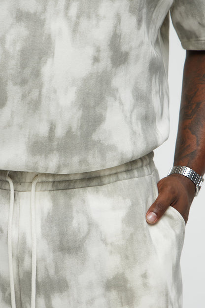 Tyson Faded Relaxed Shorts - Cream/combo