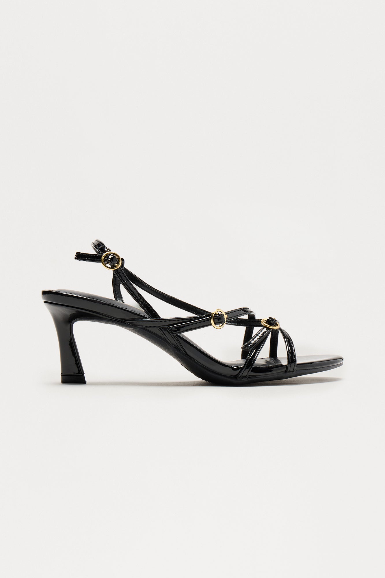 Lash Slingback Kitten Heels - Black
