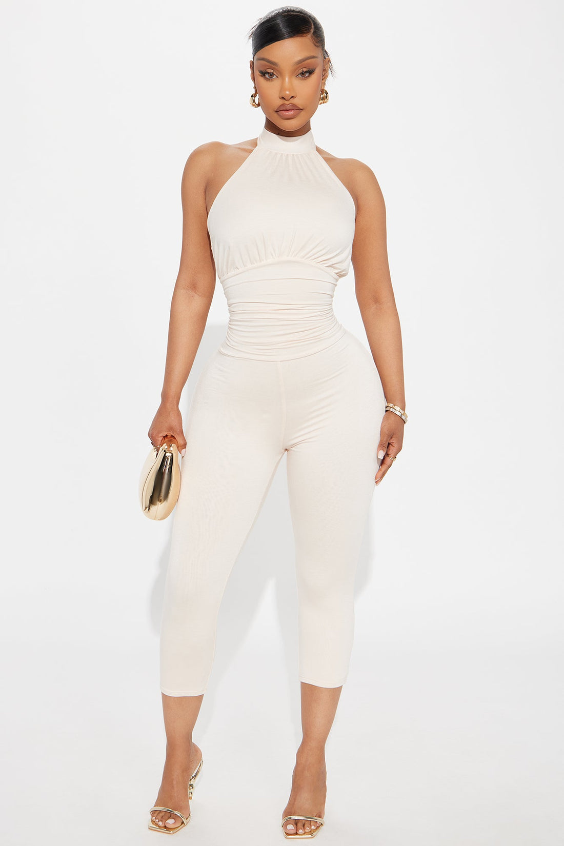 When We Met Capri Jumpsuit - Ivory