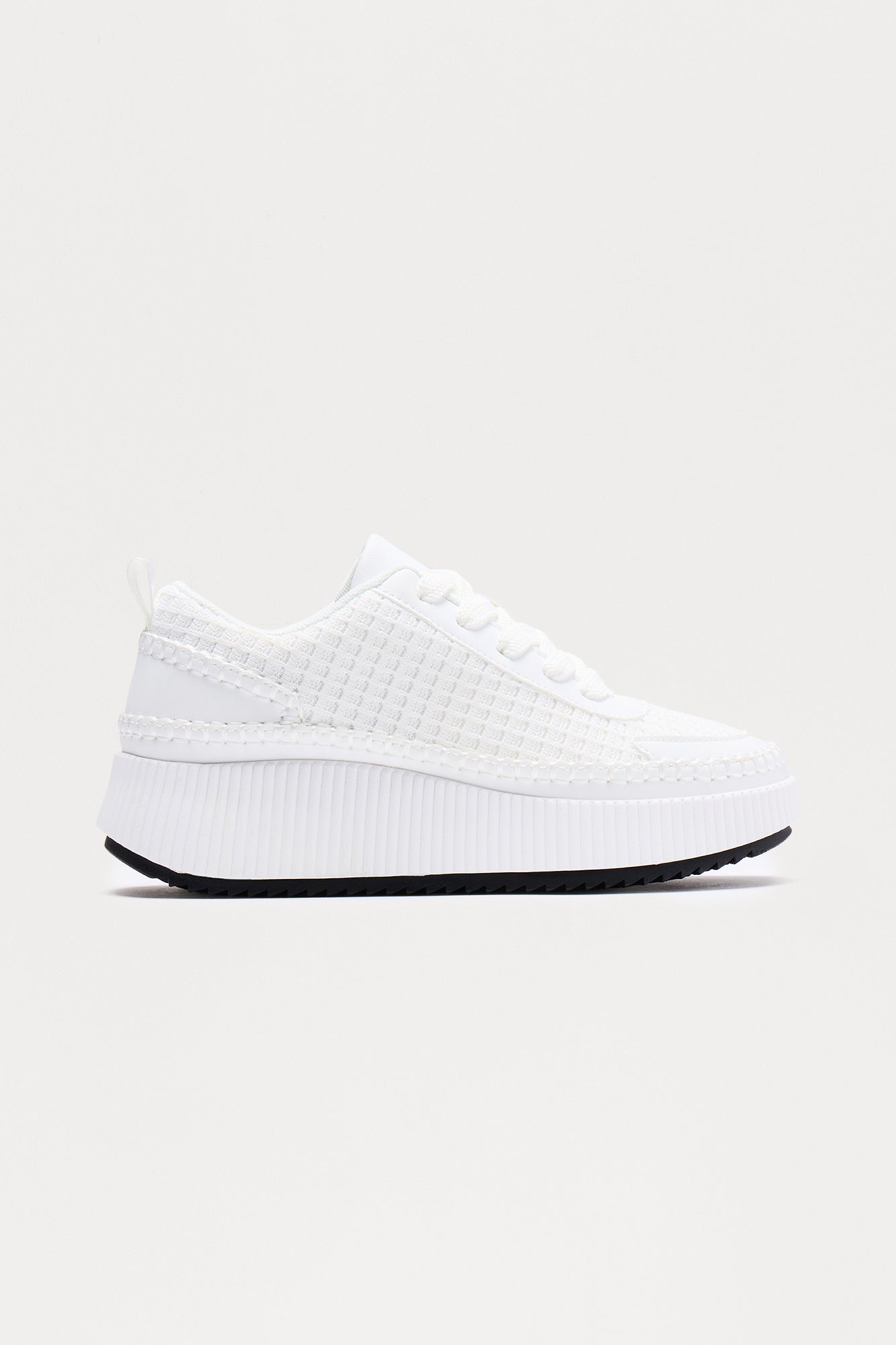 Gillian Knit Platform Sneakers - White