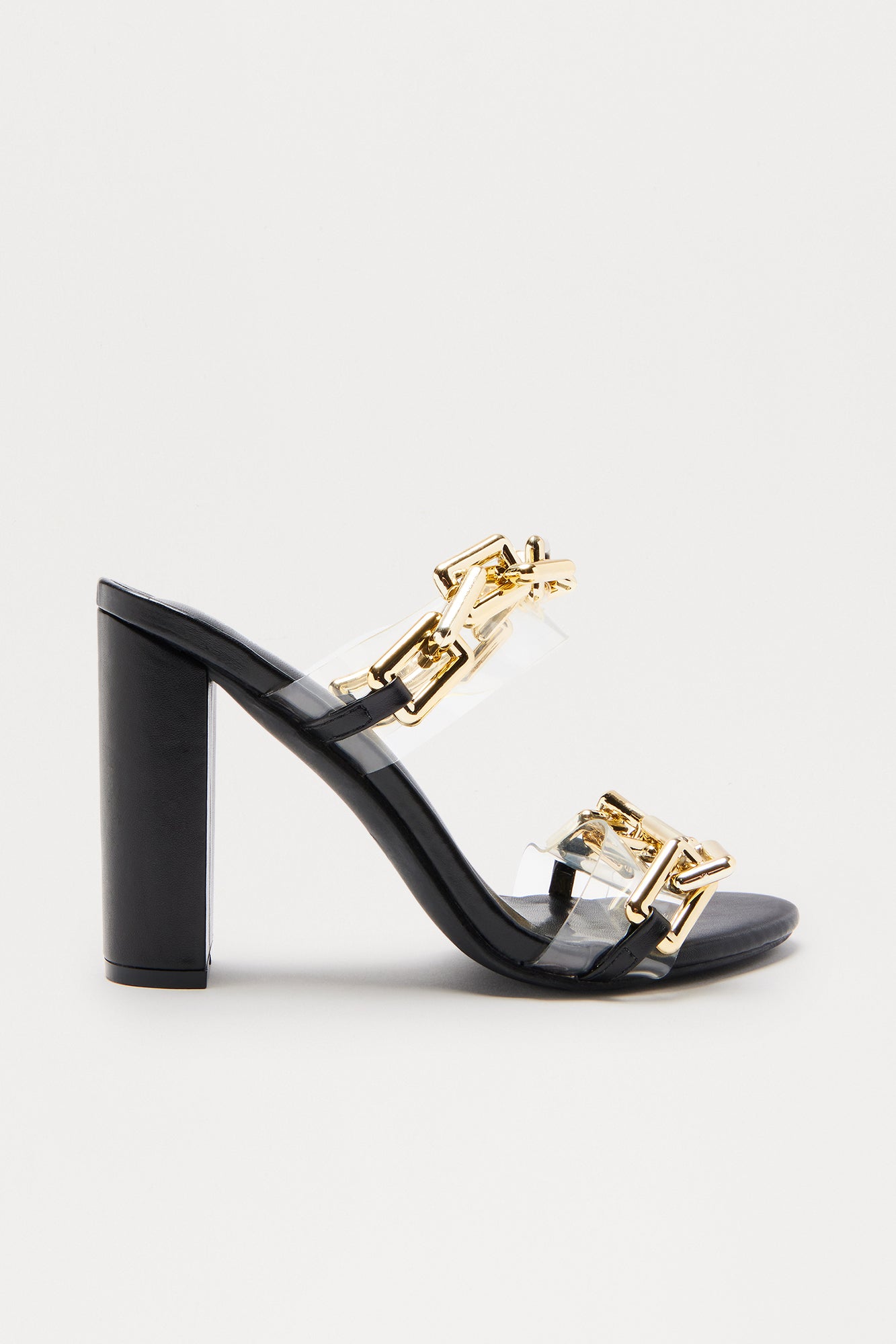Sherah Chain Block Heels - Black