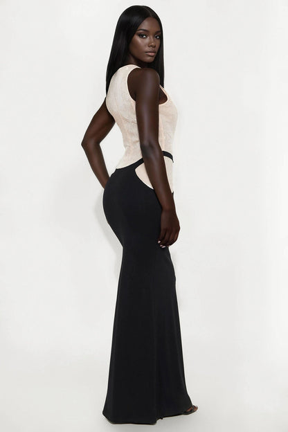 Sparkling Blush Maxi Dress - Black/combo