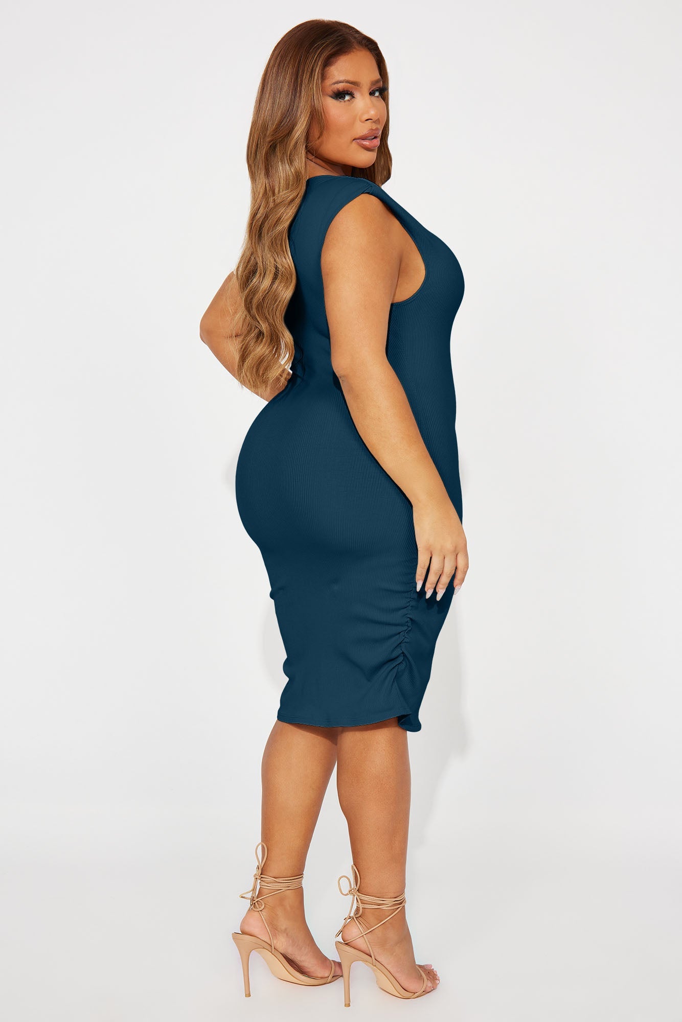 Kelli Snatched Mini Dress - Teal