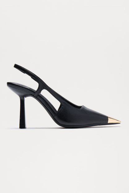 Midnight Slingback Pumps - Black