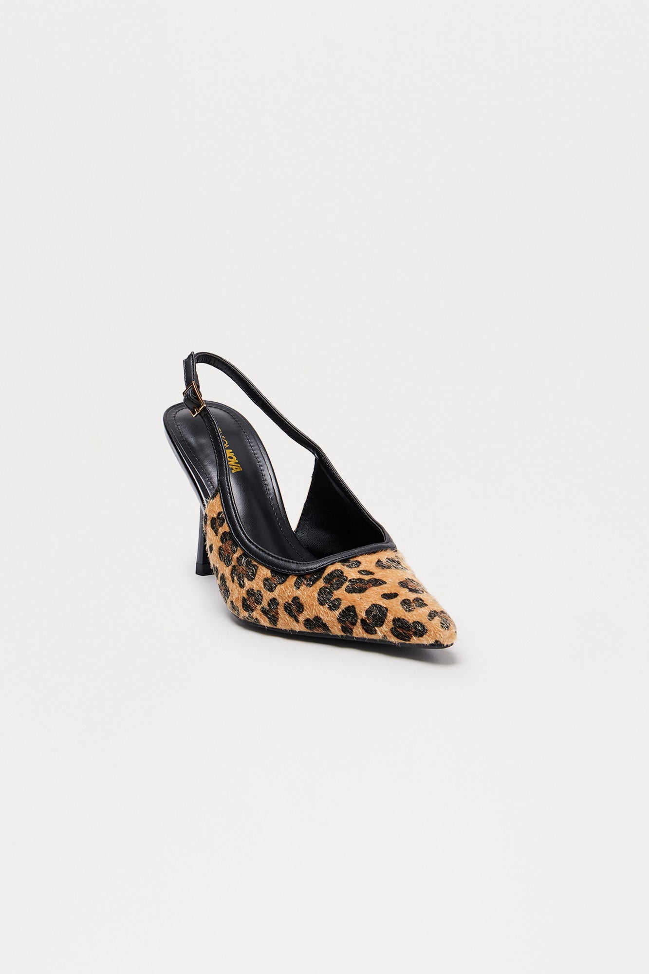 Mariposa Faux Fur Slingback Pumps - Leopard