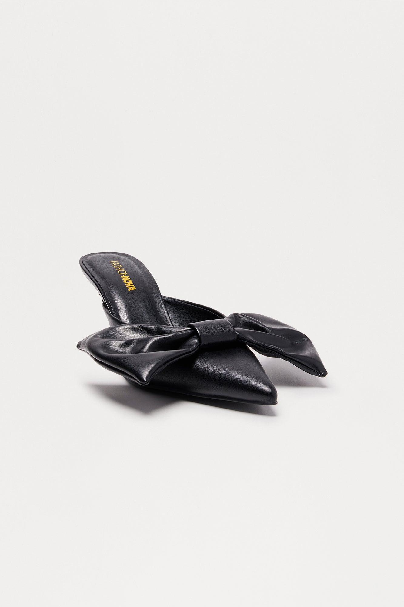 Jodina Bow Mule Pumps - Black