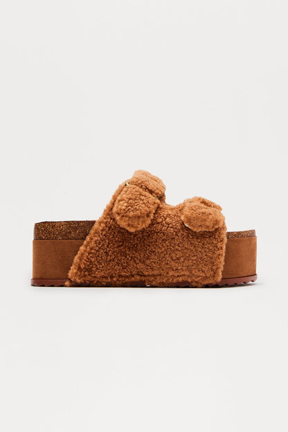 Deacon Sherpa Platform Slides - Brown