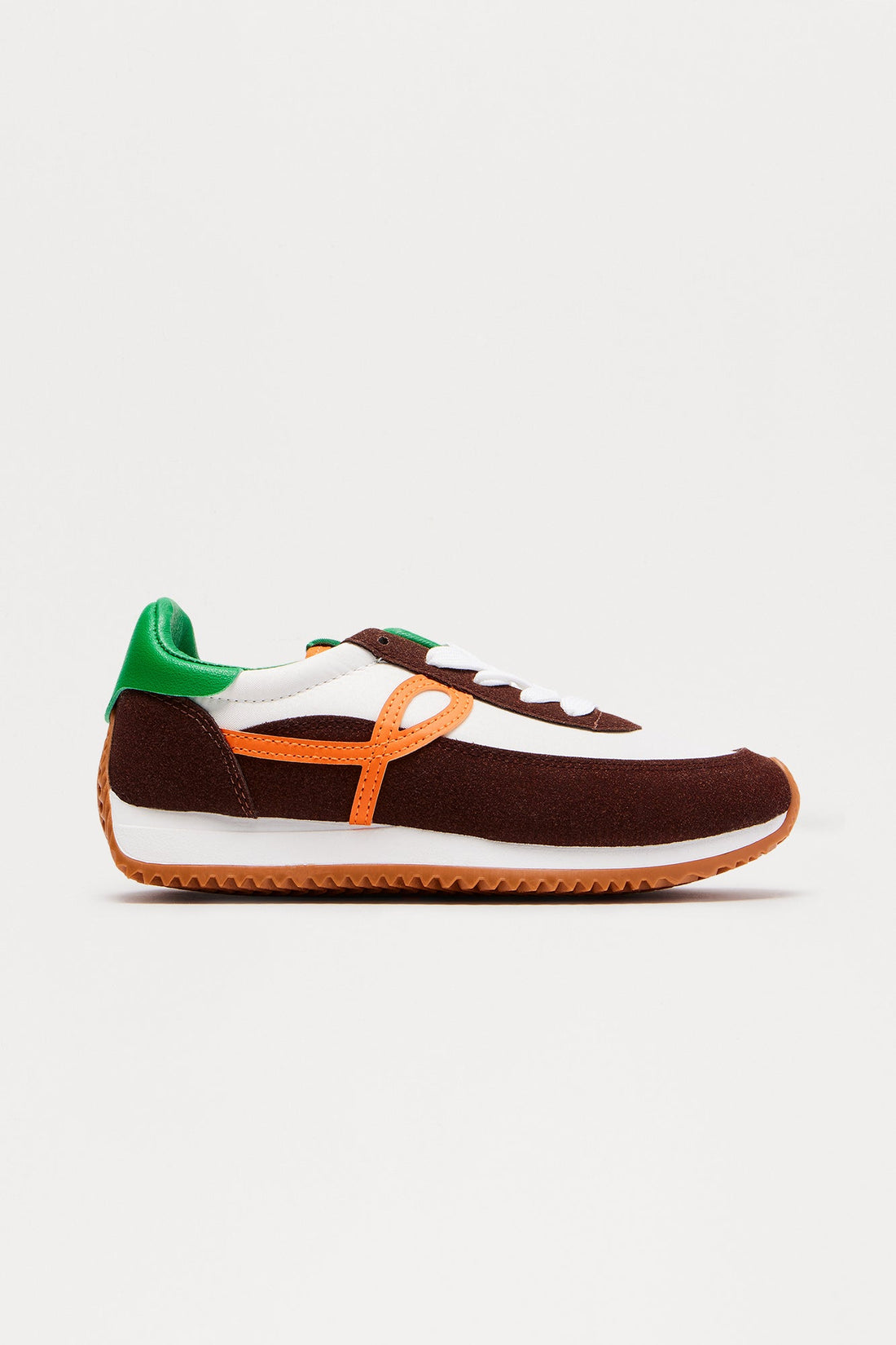 Conway Faux Suede Platform Sneakers - Brown Combo