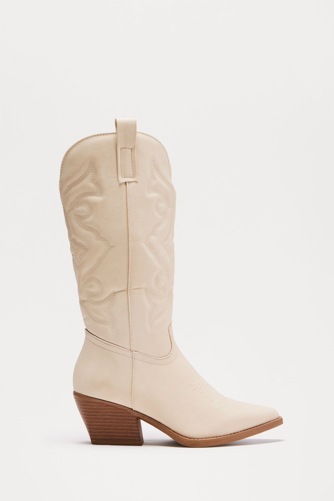 Take A Break Cowboy Boots - Beige