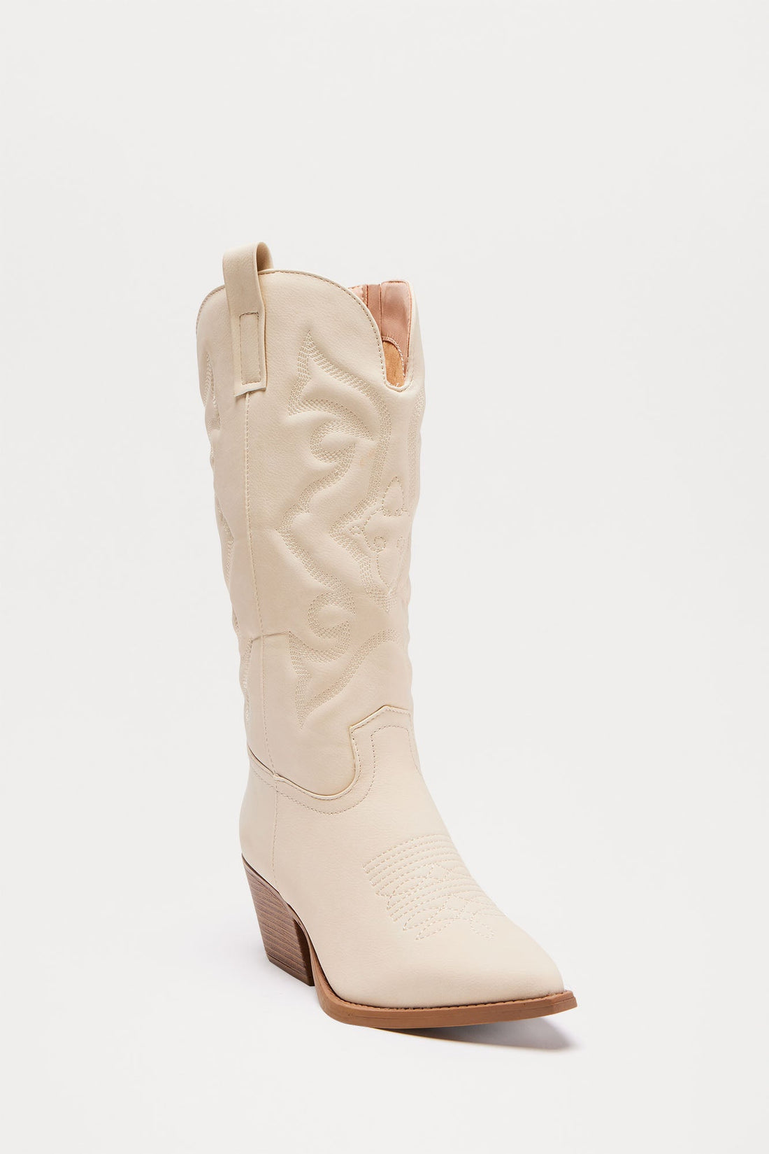 Take A Break Cowboy Boots - Beige