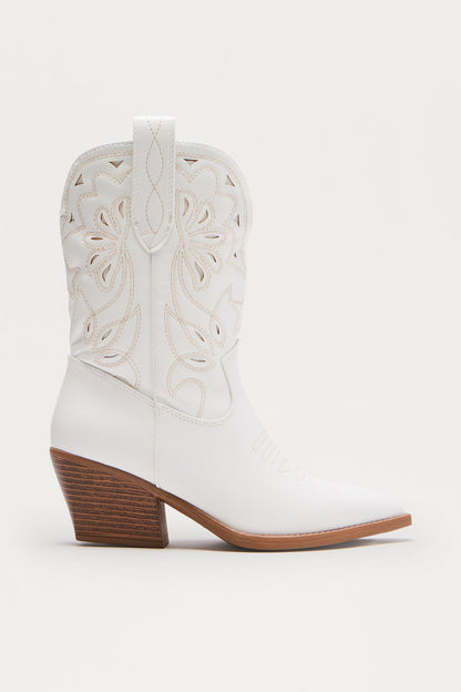 McGraw Cowboy Boots - White