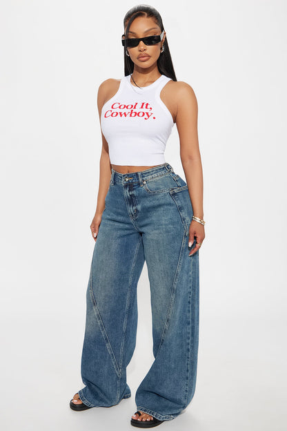 Taking Space Baggy Jeans - Dark Wash