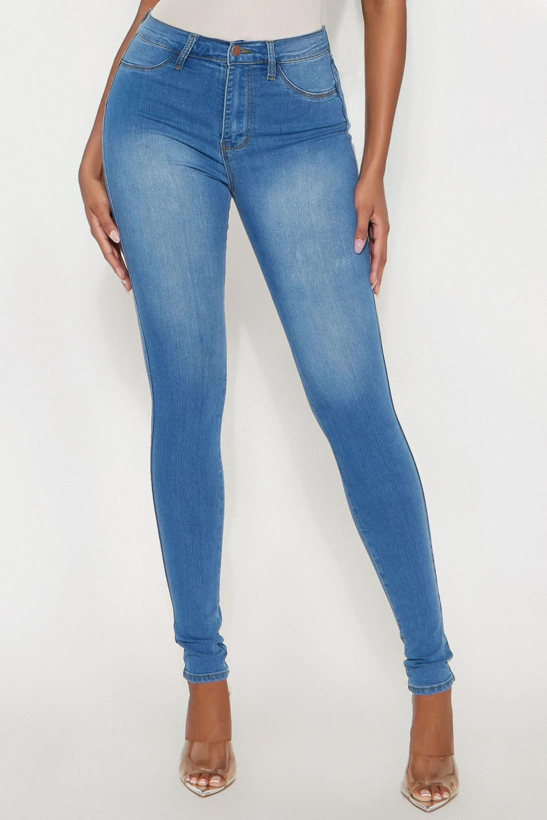Tall Classic Beauty Booty Lifter Skinny Jeans - Medium Blue Wash