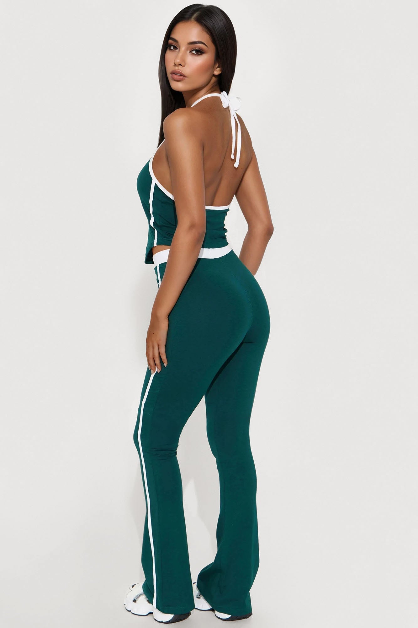 Sports Club Halter Pant Set - Hunter