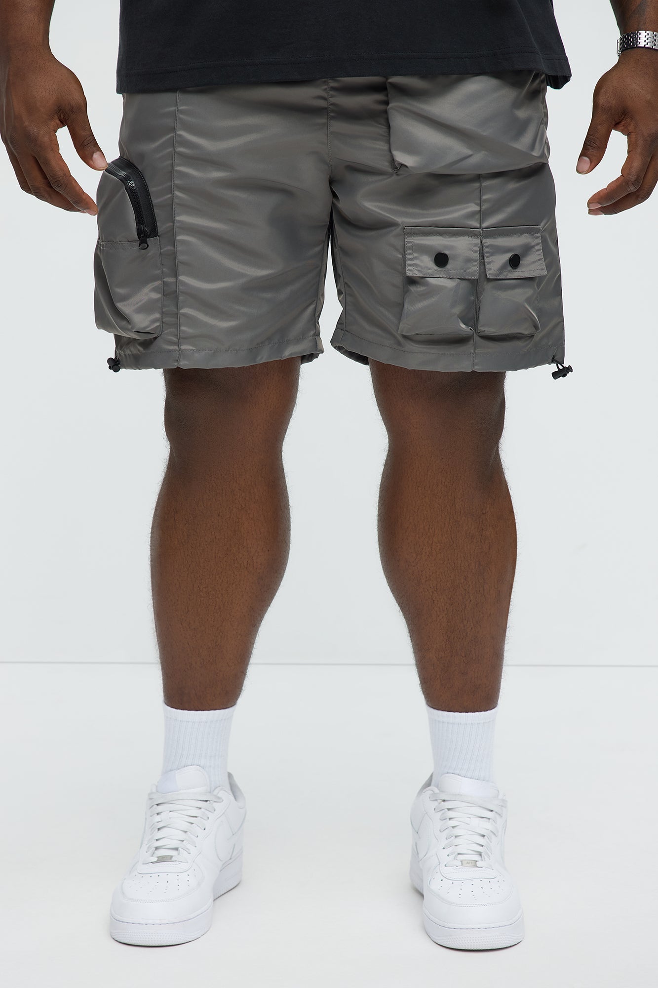 Called It Nylon Cargo Short - Grey