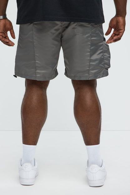 Called It Nylon Cargo Short - Grey