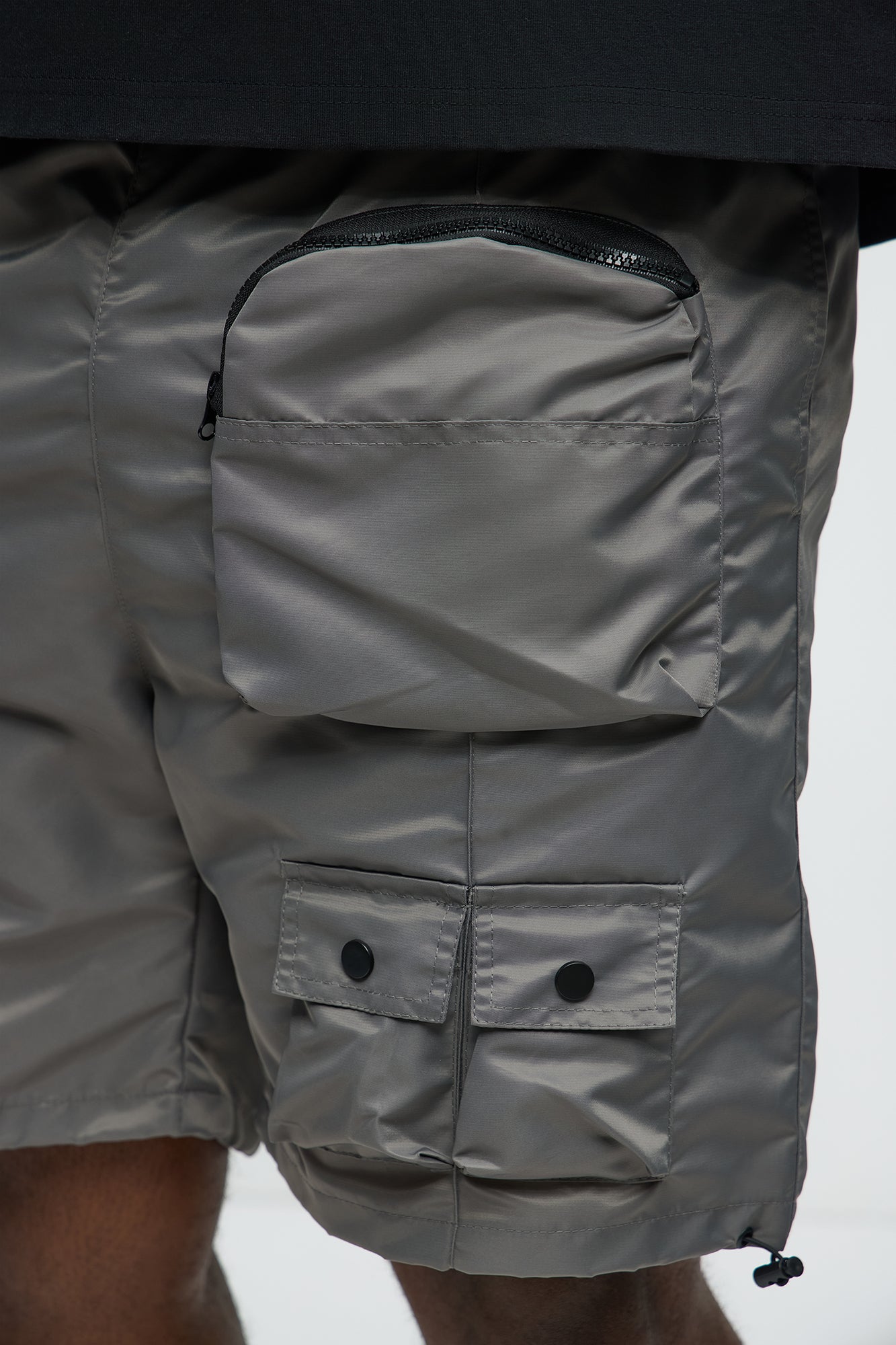 Called It Nylon Cargo Short - Grey