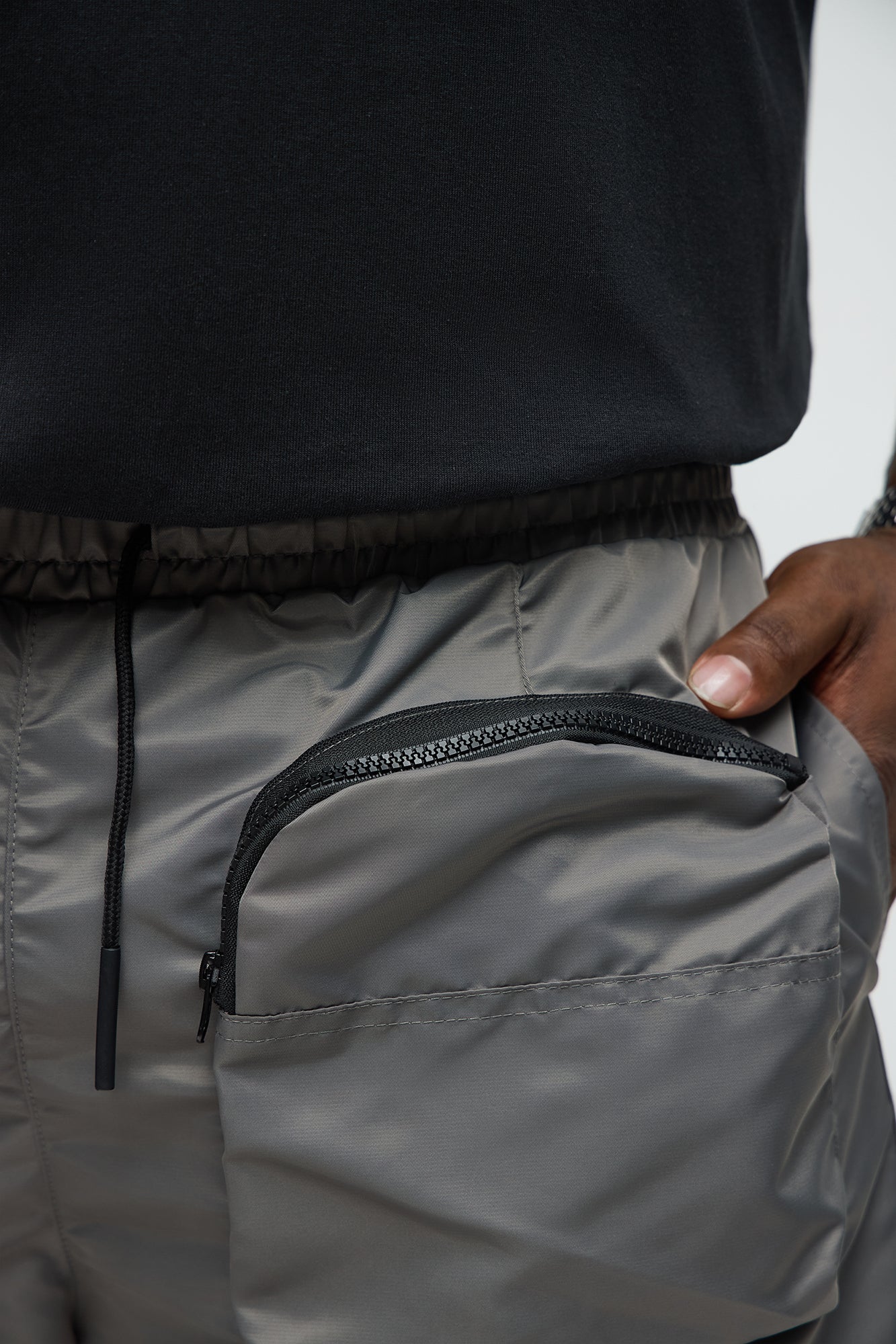 Called It Nylon Cargo Short - Grey