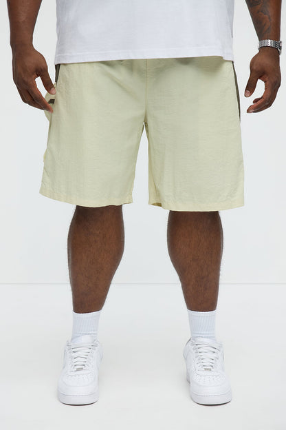 Side With Me Zipper Nylon Short - White/combo