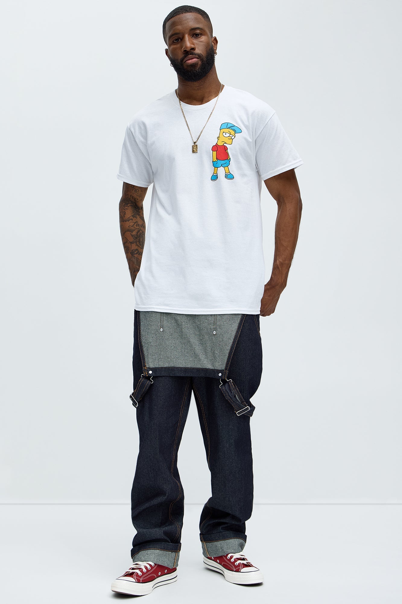 The Simpsons Bart Krusty Short Sleeve Tee - White