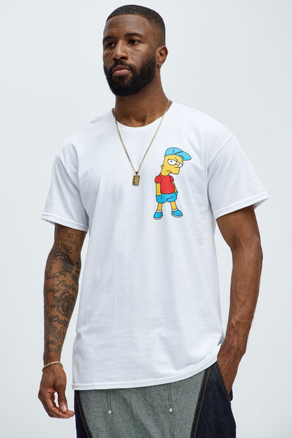 The Simpsons Bart Krusty Short Sleeve Tee - White