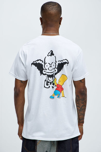 The Simpsons Bart Krusty Short Sleeve Tee - White