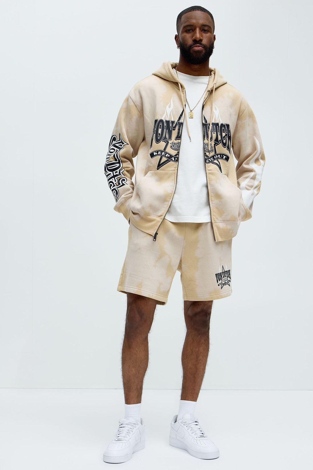 Von Dutch Star Zip Hoodie - Cream