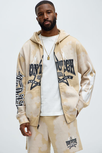 Von Dutch Star Zip Hoodie - Cream