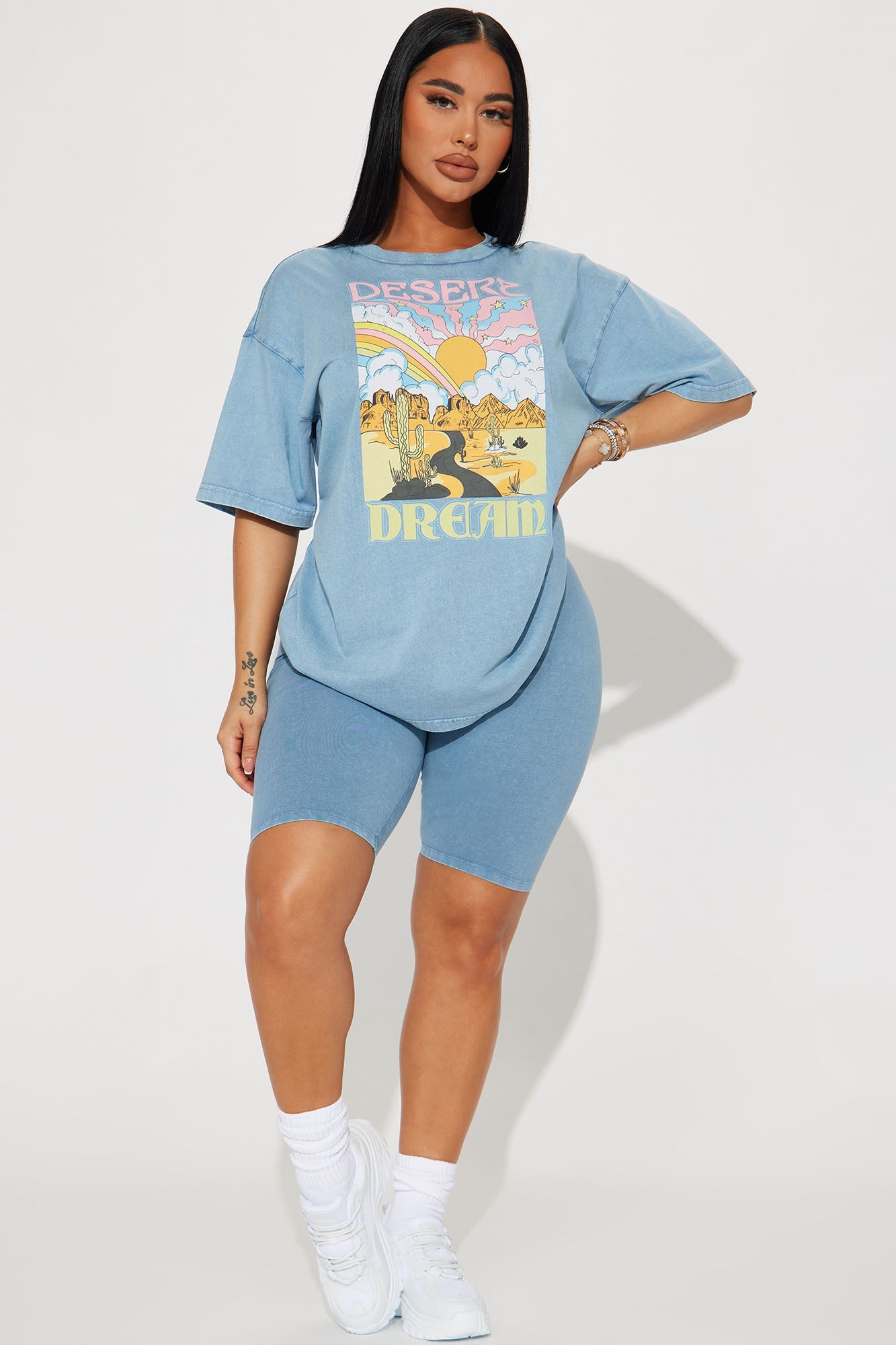 Desert Dream Biker Short Set - Blue