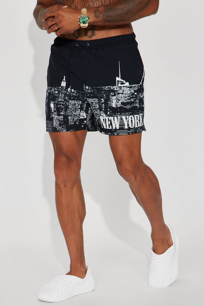 NY State Of Mind Swim Trunk - Black