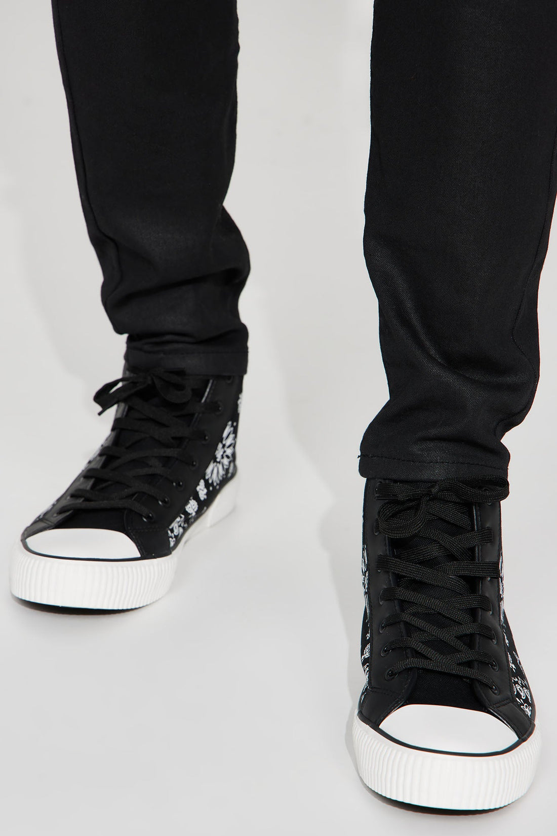 Paisley Over Peace Sneakers - Black