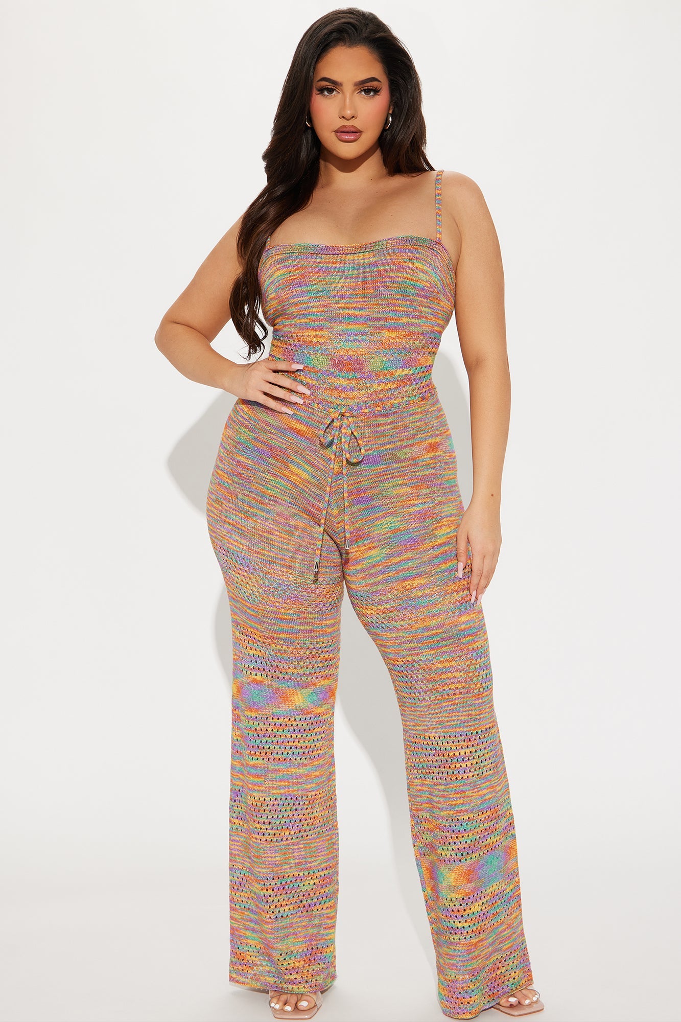 Only Fun Crochet Jumpsuit - Multi Color