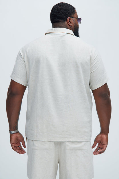 Bahamas Linen Shirt - Oatmeal