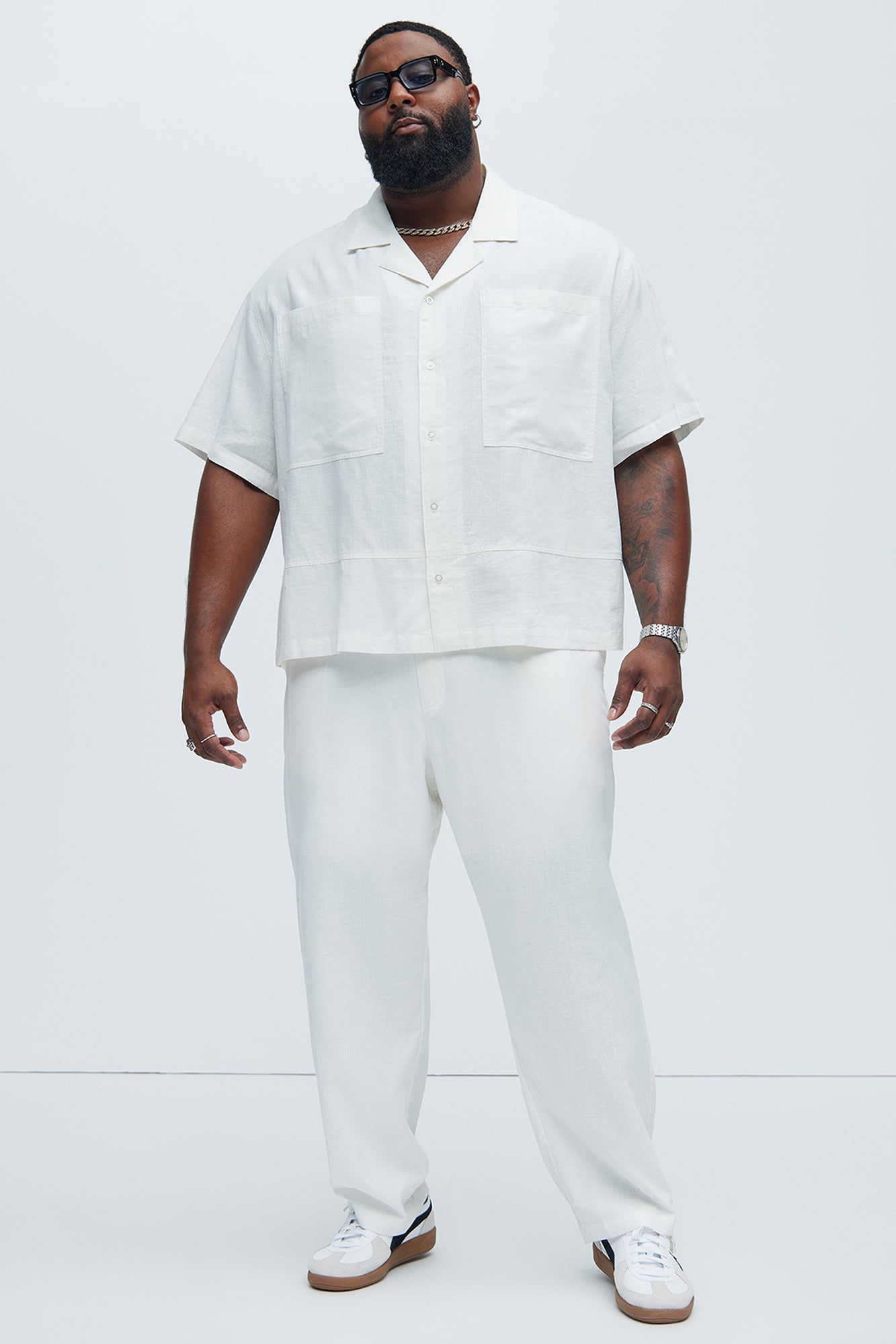 Bahamas Linen Cuban Boxy Shirt - White