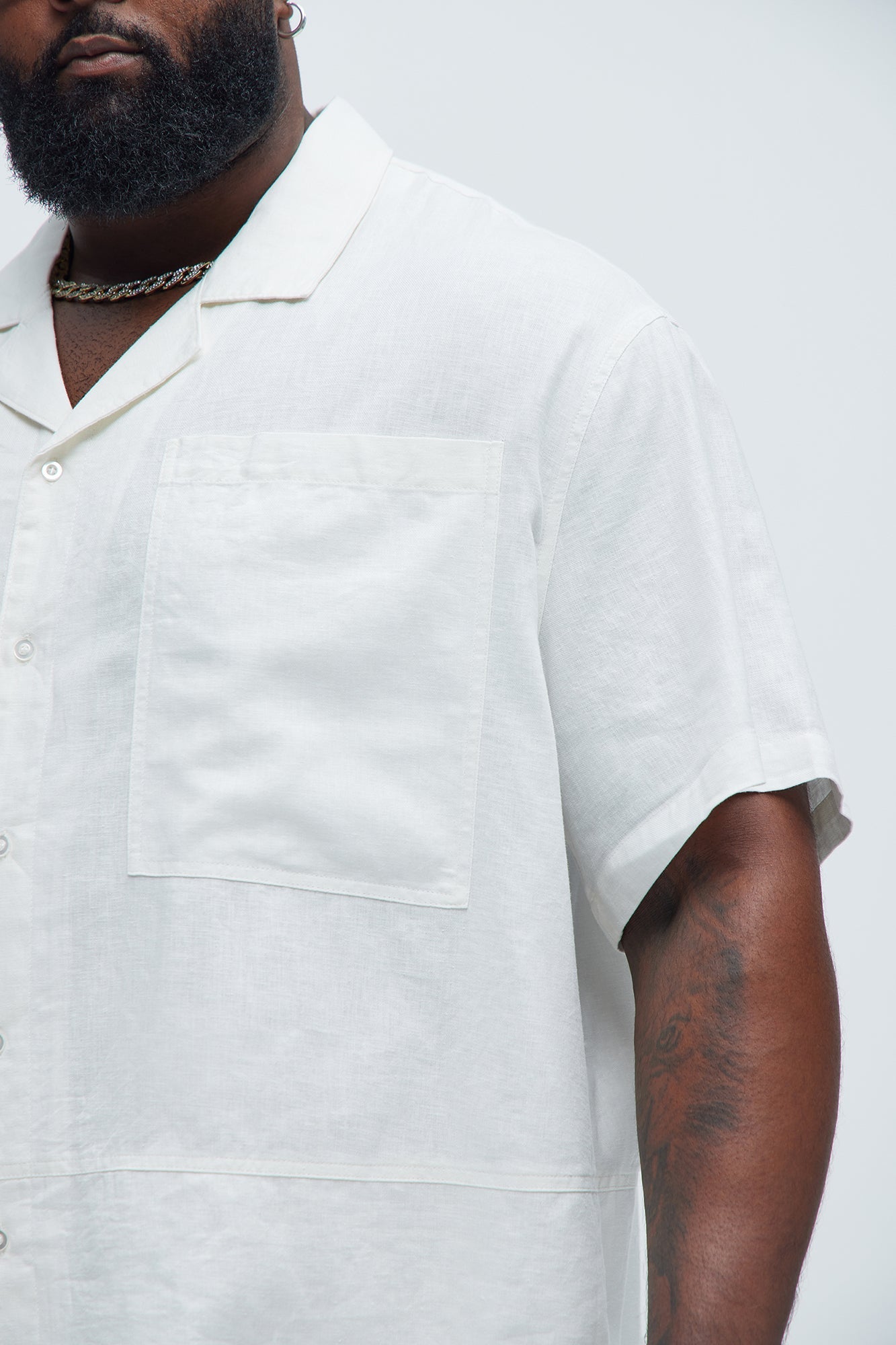 Bahamas Linen Cuban Boxy Shirt - White