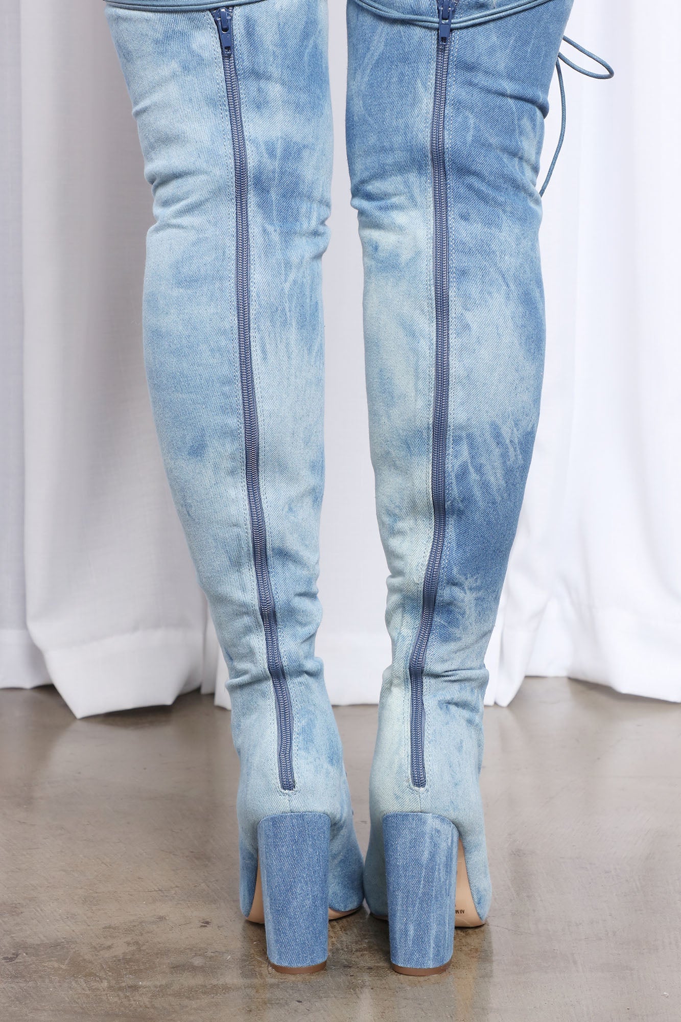 Living Legacy Over The Knee Boots - Denim