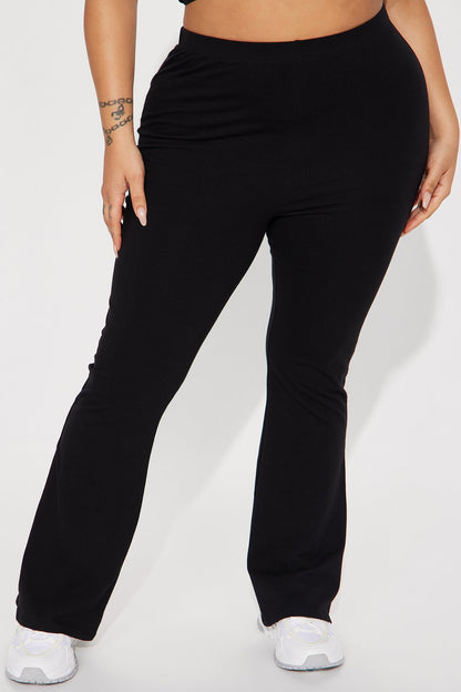 Petite Adriana Flare Pant - Black