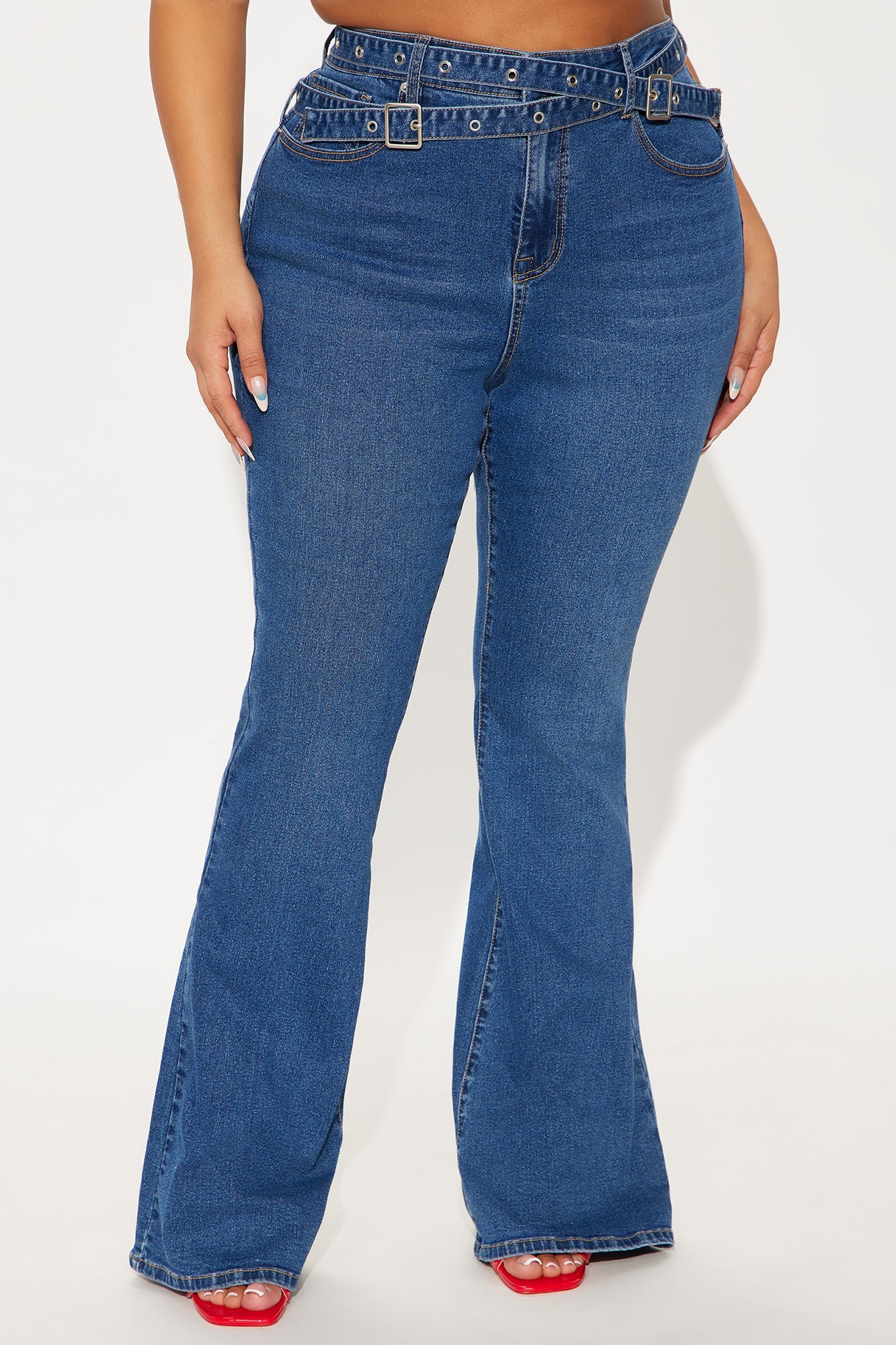 Born To Ride High Rise Flare Jeans - Dark Wash