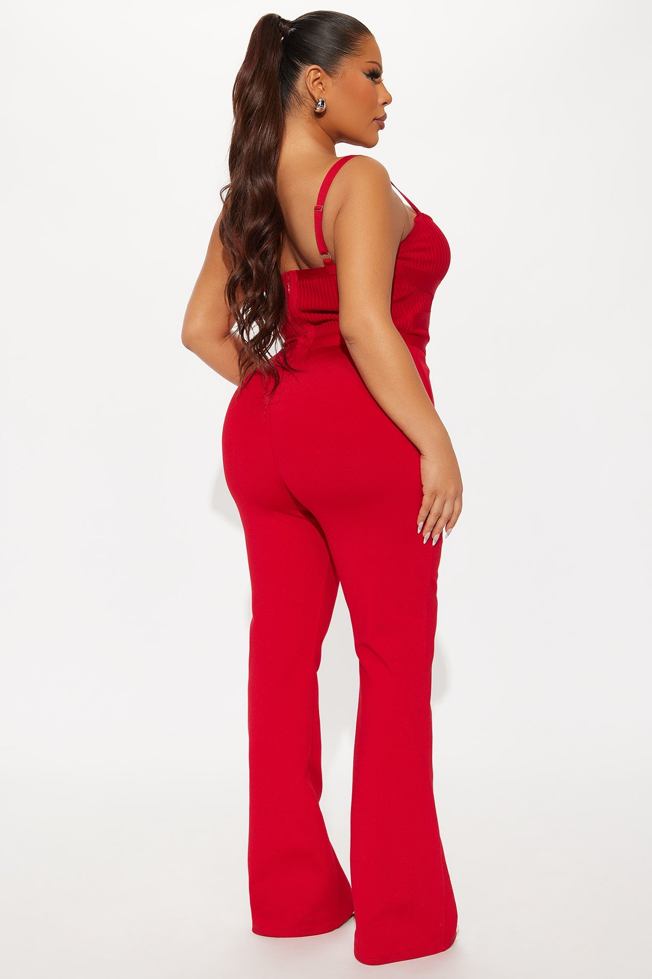 Misty Bandage Jumpsuit - Red