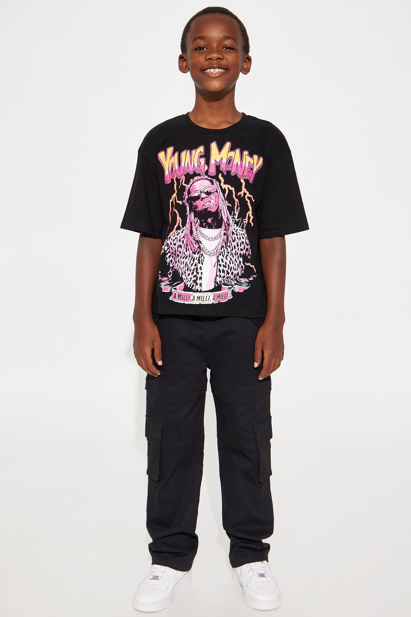 Mini A Milli Young Money Lil Wayne Graphic T-Shirt - Black