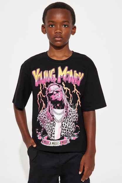 Mini A Milli Young Money Lil Wayne Graphic T-Shirt - Black