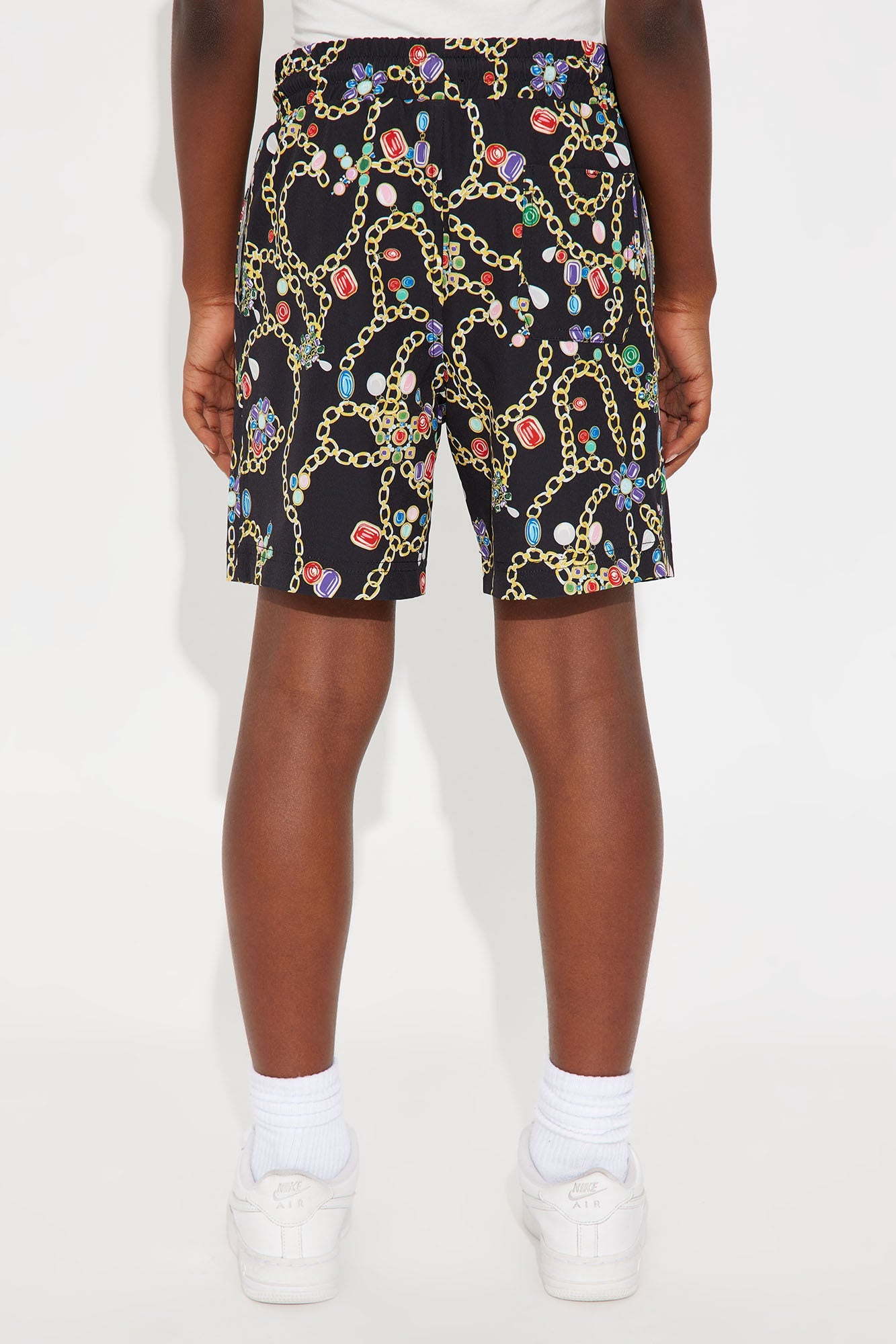Mini Tidal Jewels Printed Swim Trunk - Black/combo