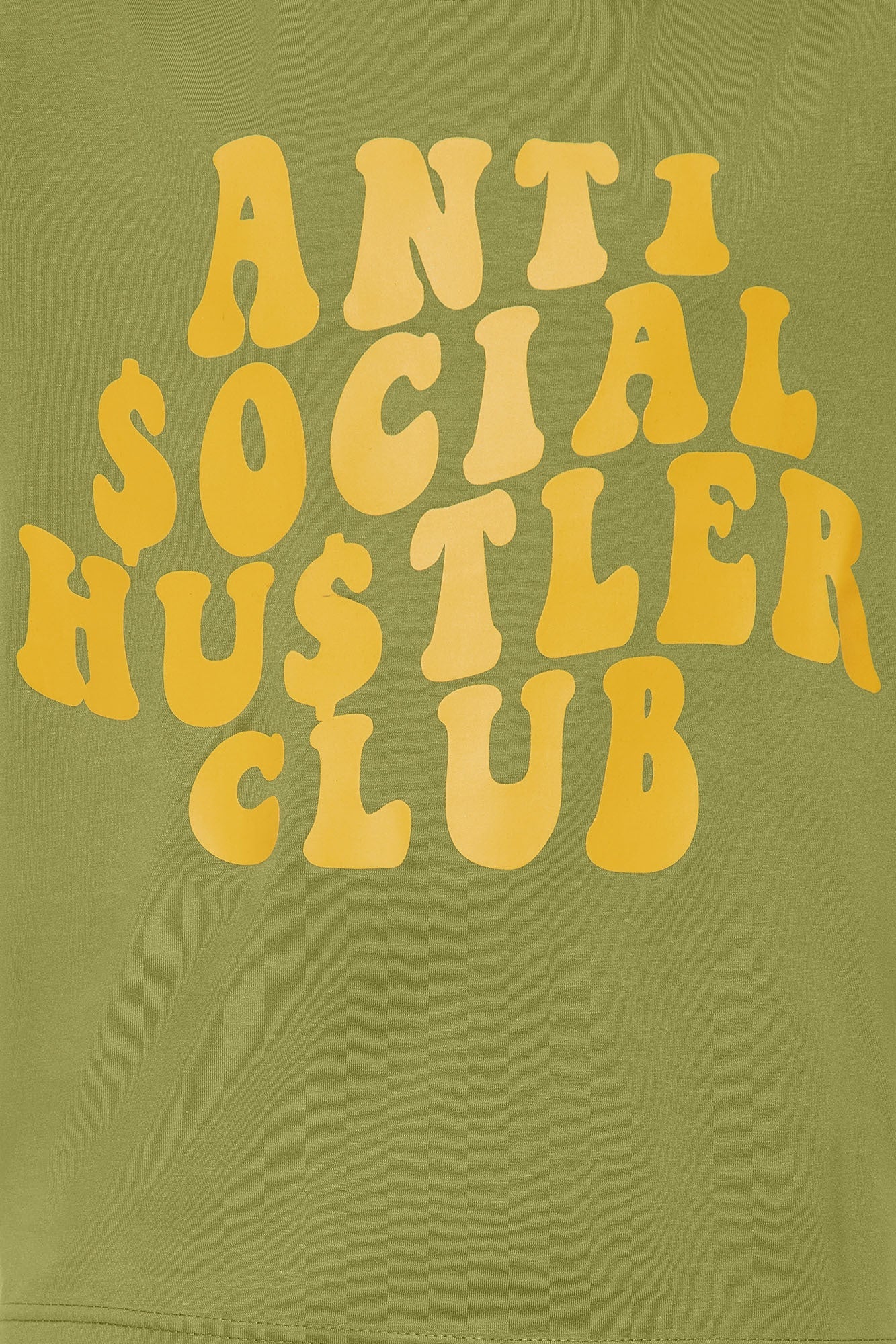 Mini Anti Social Hustler Club T-Shirt And Pant Set - Olive/combo