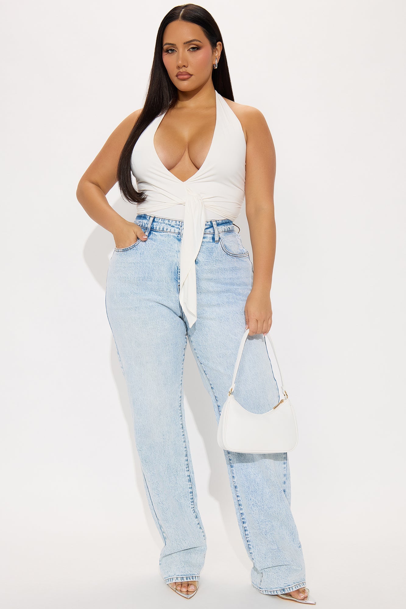 Girl Nextdoor Halter Top - White
